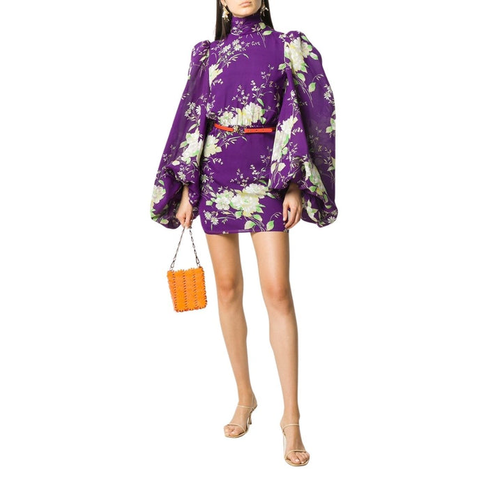 Gobi Floral-print Silk Mini Dress