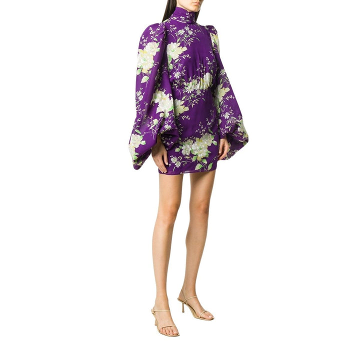 Gobi Floral-print Silk Mini Dress