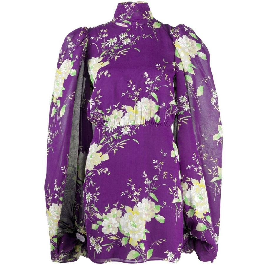 The Attico-Gobi Floral-print Silk Mini Dress - Runway Catalog