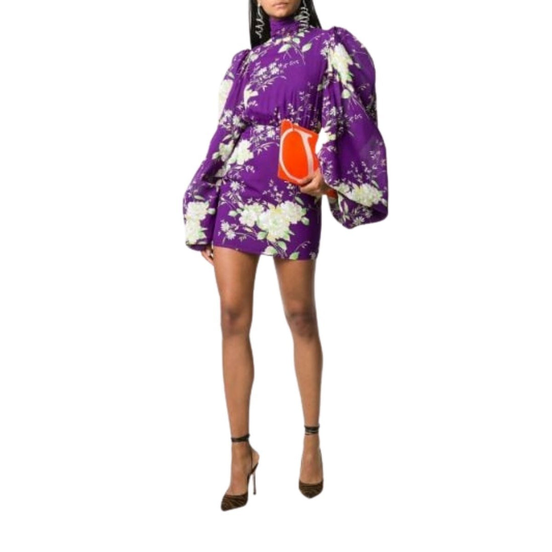 Gobi Floral-print Silk Mini Dress