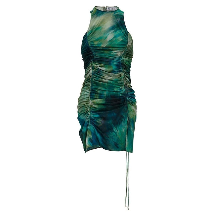 The Attico-High Neck Sleeveless Printed Mini Dress - Runway Catalog
