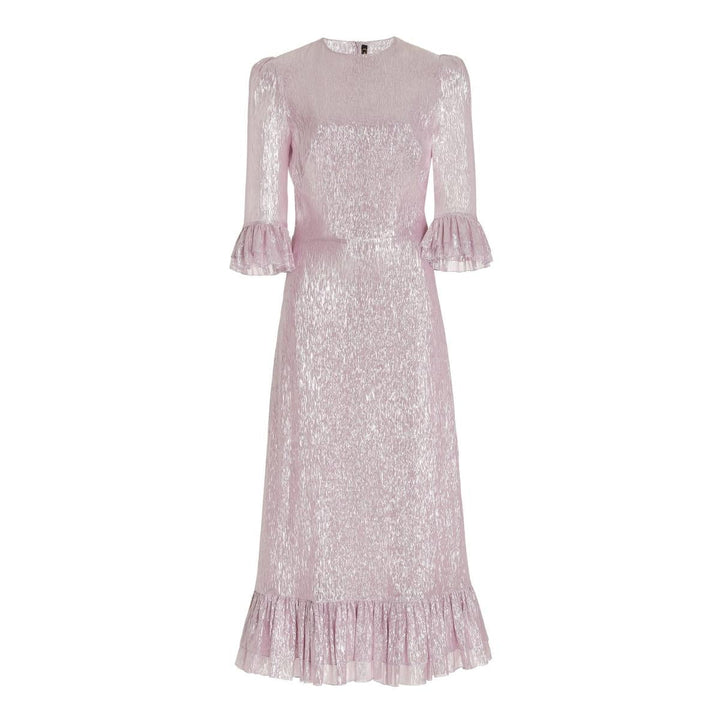 The Vampire's Wife-The Falconetti Metallic Chiffon Midi Dress - Runway Catalog