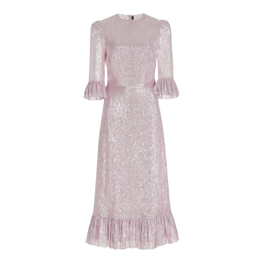 The Vampire's Wife-The Falconetti Metallic Chiffon Midi Dress - Runway Catalog