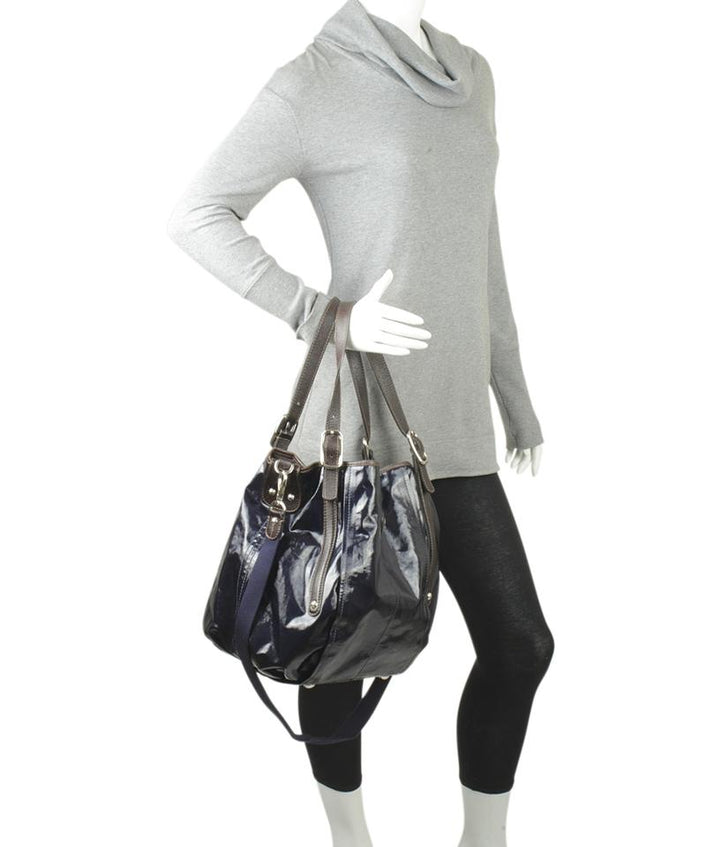 Tod's G 2-way Blue Patent Leather Tote