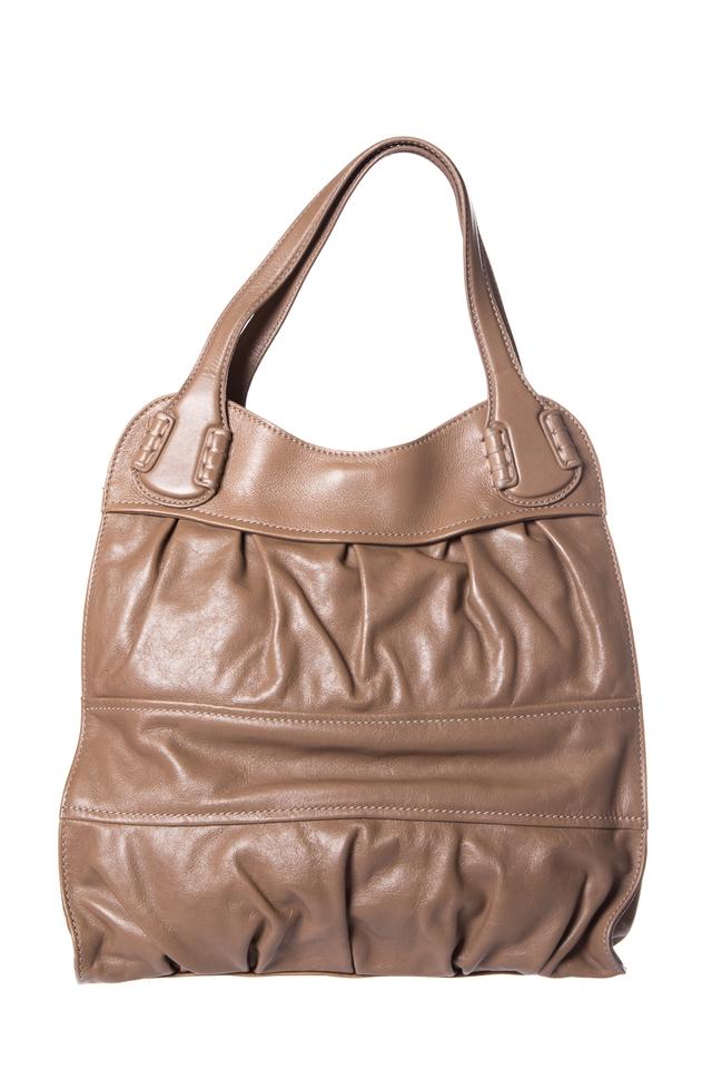 Tod's Taupe Beige Leather Tote