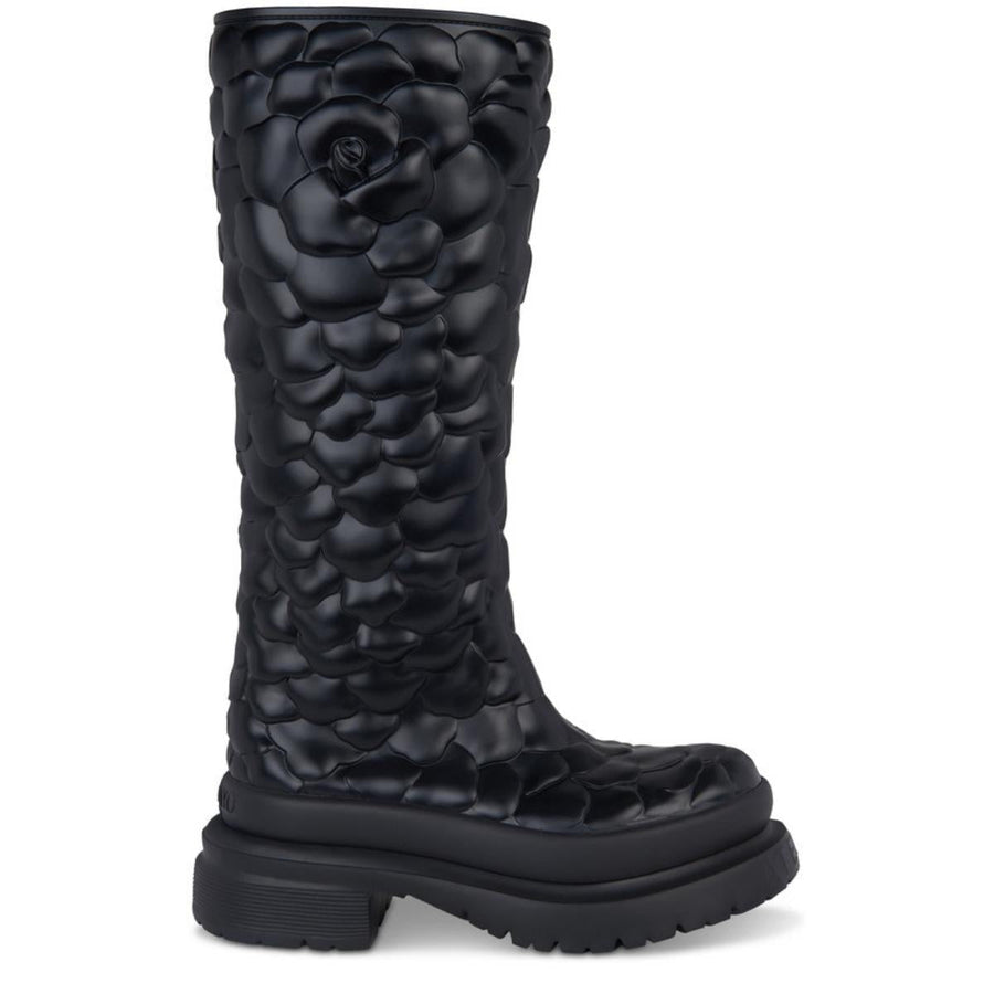 Valentino-03 Rose Edition 3D Rubber Knee Boots - Runway Catalog