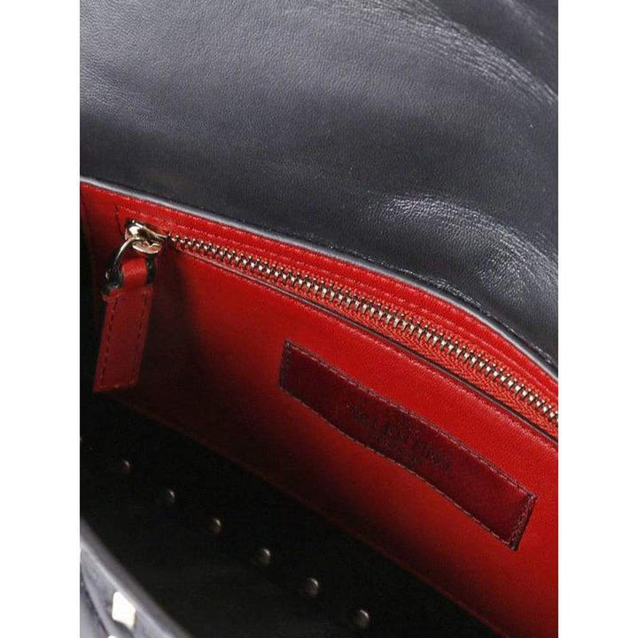 Black Medium Rockstud Matelassé Bag