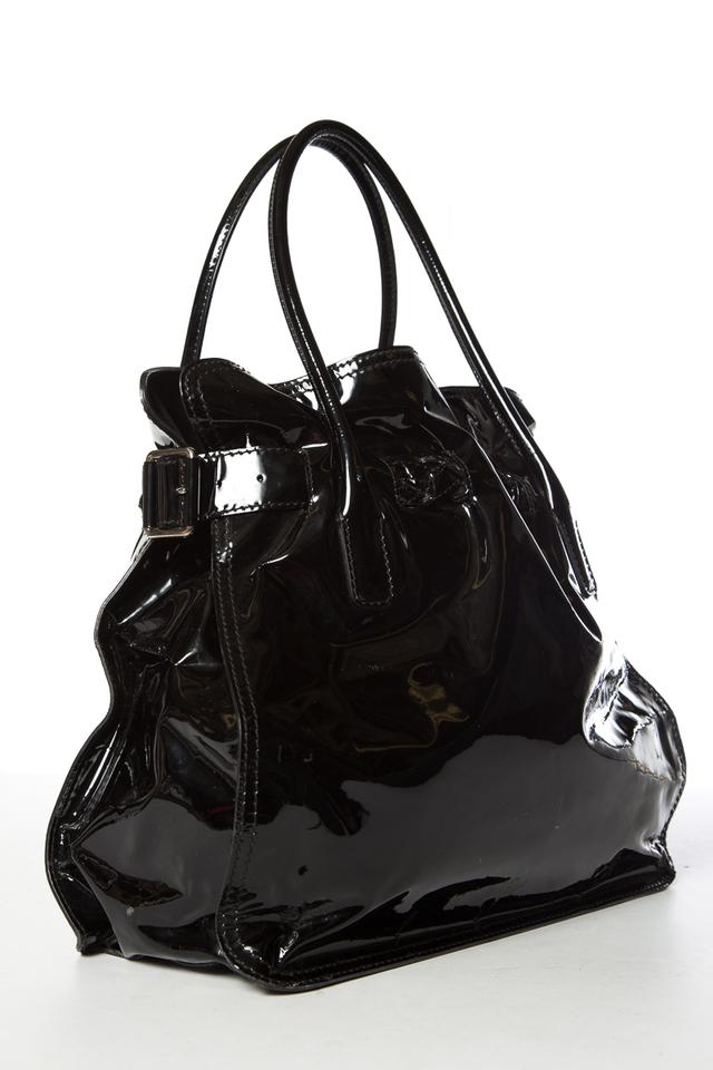Valentino Black Patent Leather Tote