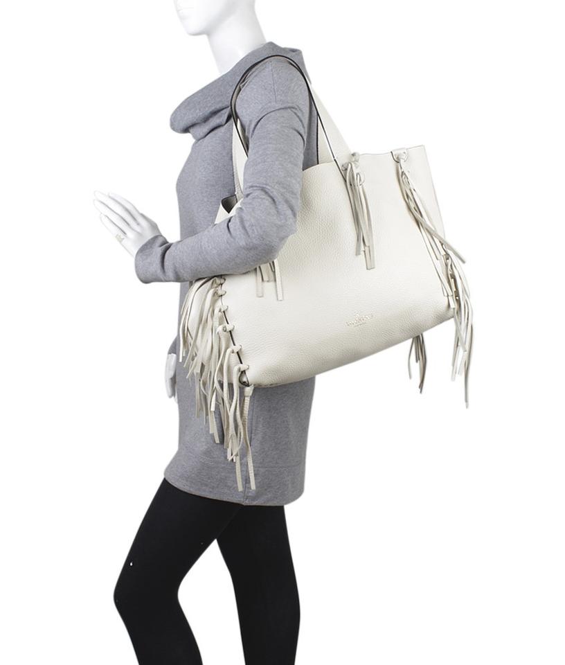 Valentino C-rockee White Leather Tote