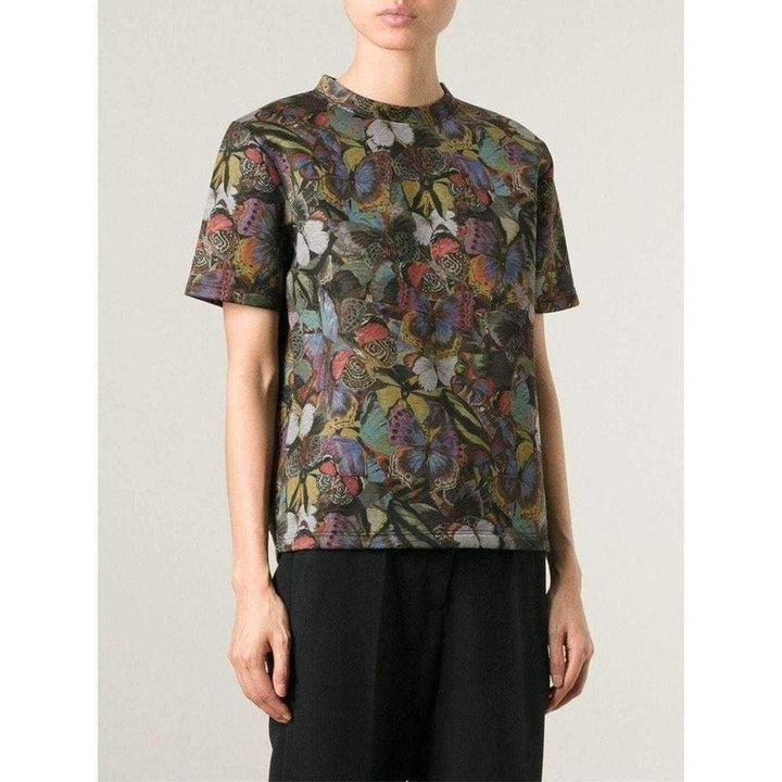 Cotton Butterfly Print T-Shirt