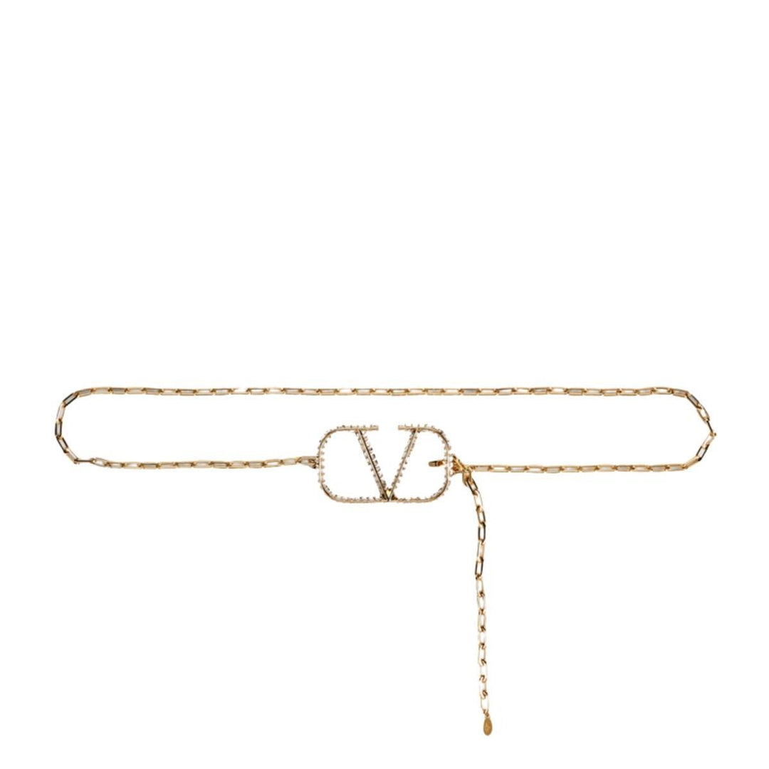 Valentino-Crystal VLOGO Signature Chain Belt - Runway Catalog