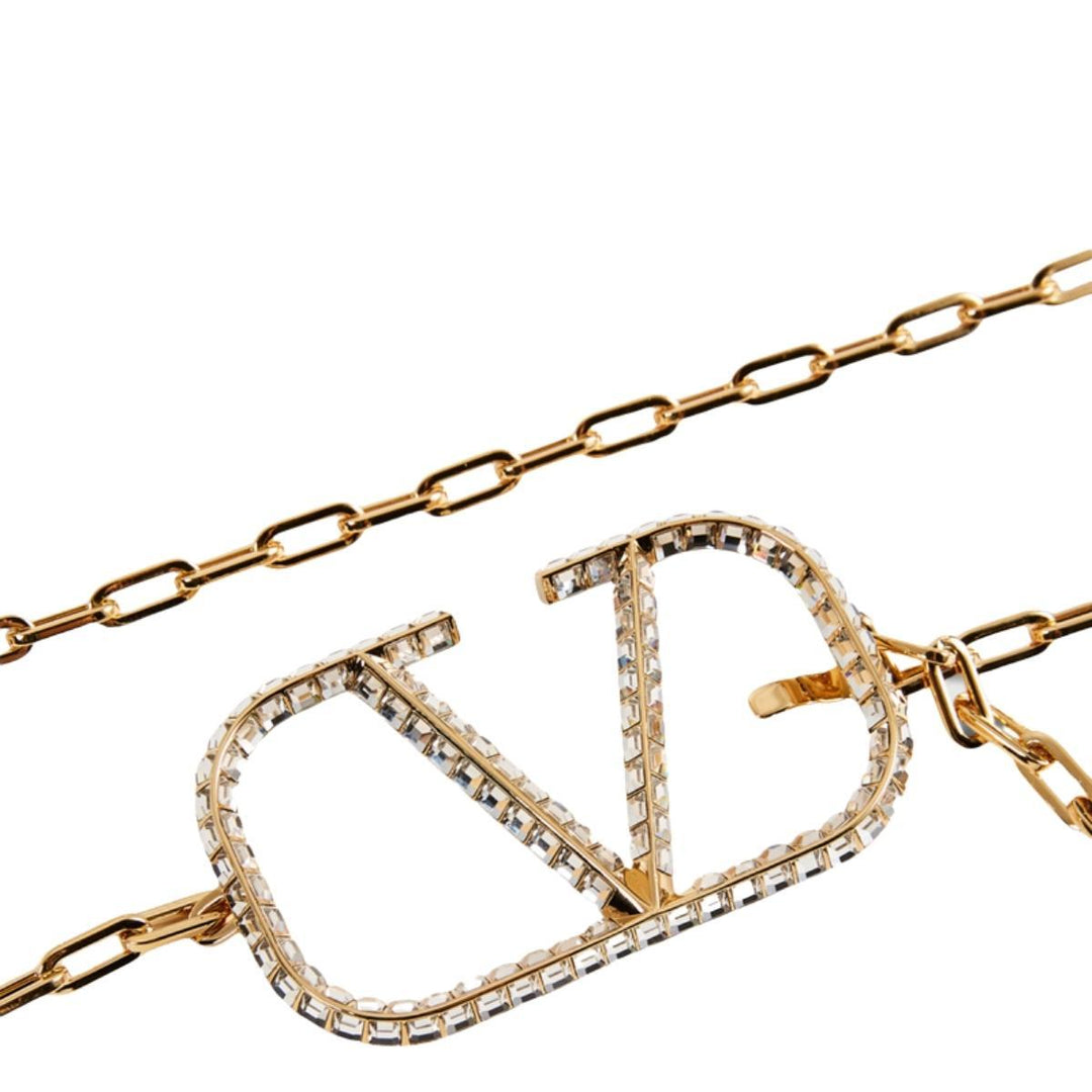 Crystal VLOGO Signature Chain Belt