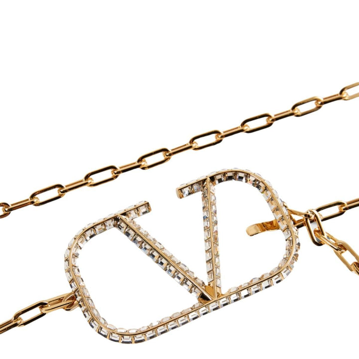 Crystal VLOGO Signature Chain Belt