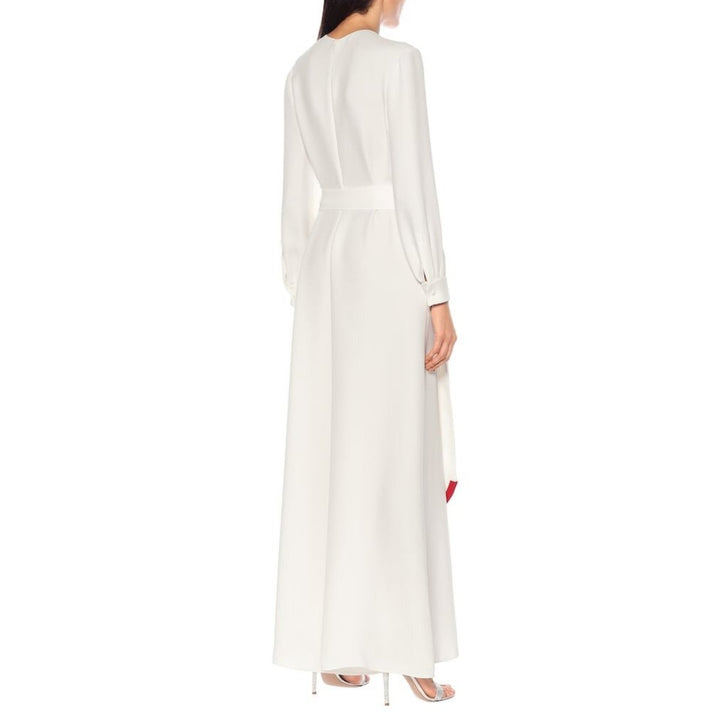 Long Couture Silk Cady Jumpsuit