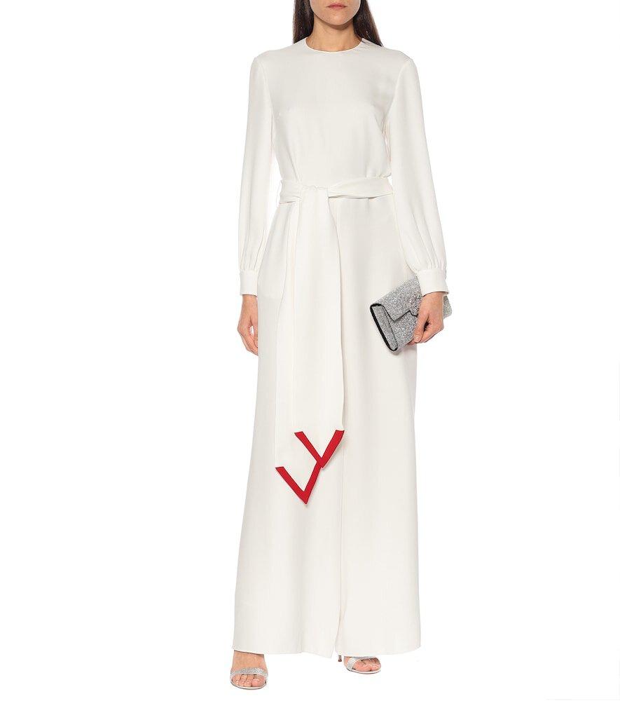 Long Couture Silk Cady Jumpsuit