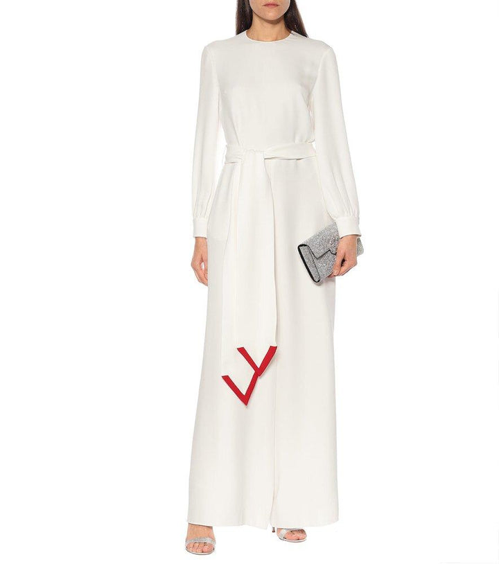 Long Couture Silk Cady Jumpsuit