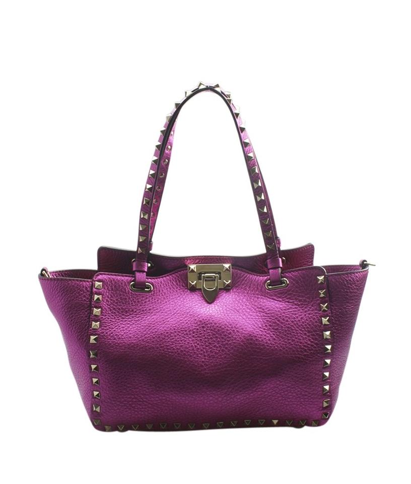 Valentino Metalic Pink Leather Tote