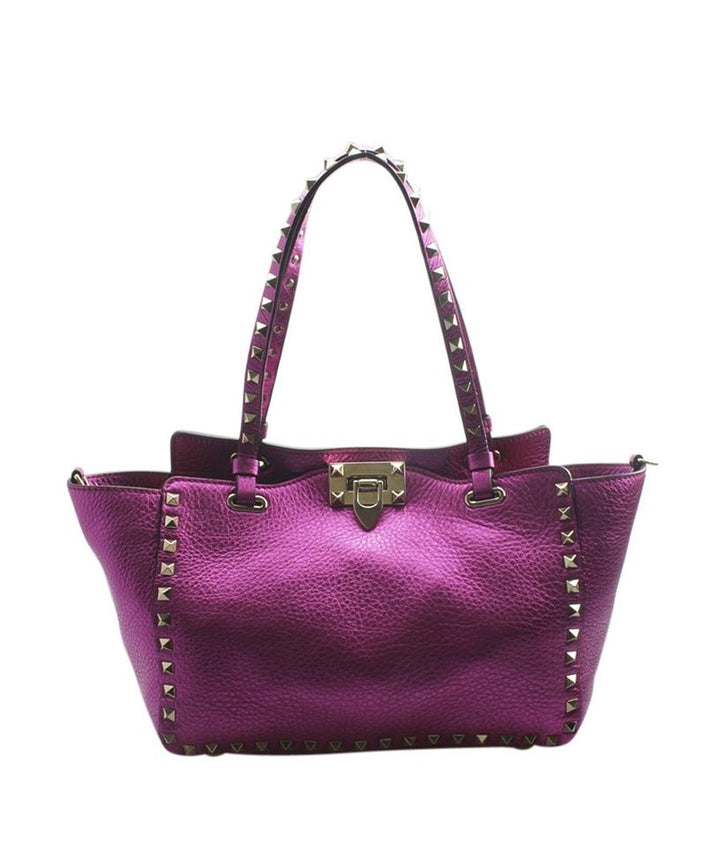Valentino Metalic Pink Leather Tote