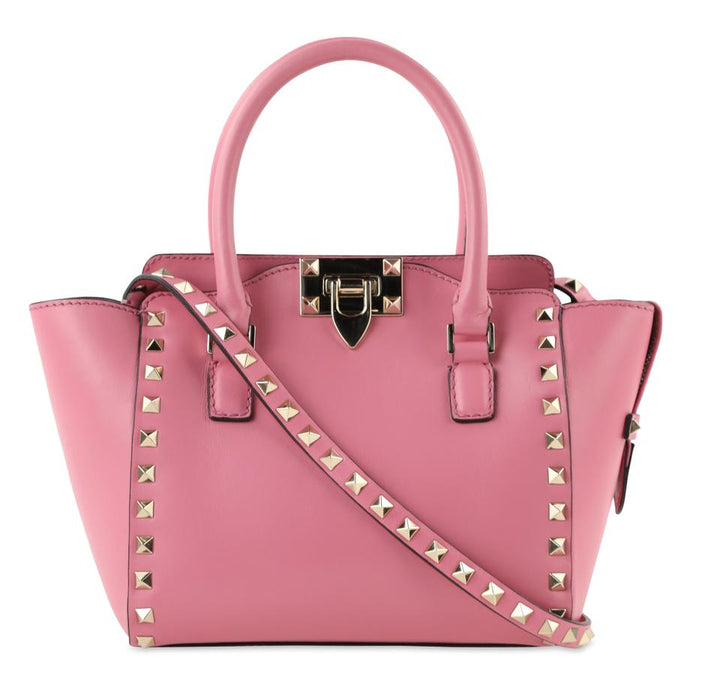 Valentino Rockstud Mini Pink Leather Tote