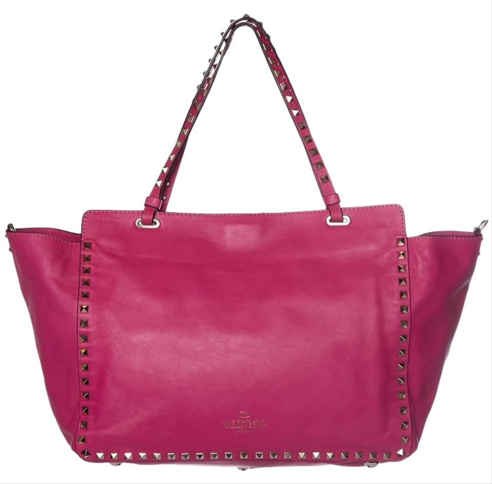 Valentino Rockstud Pink Leather Tote