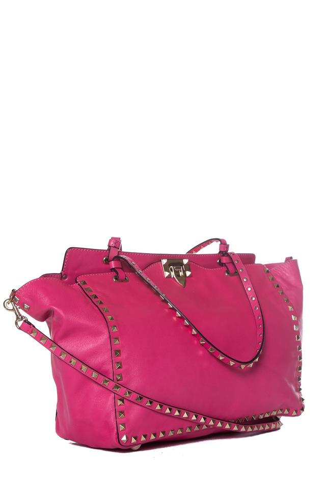 Valentino Rockstud Pink Leather Tote