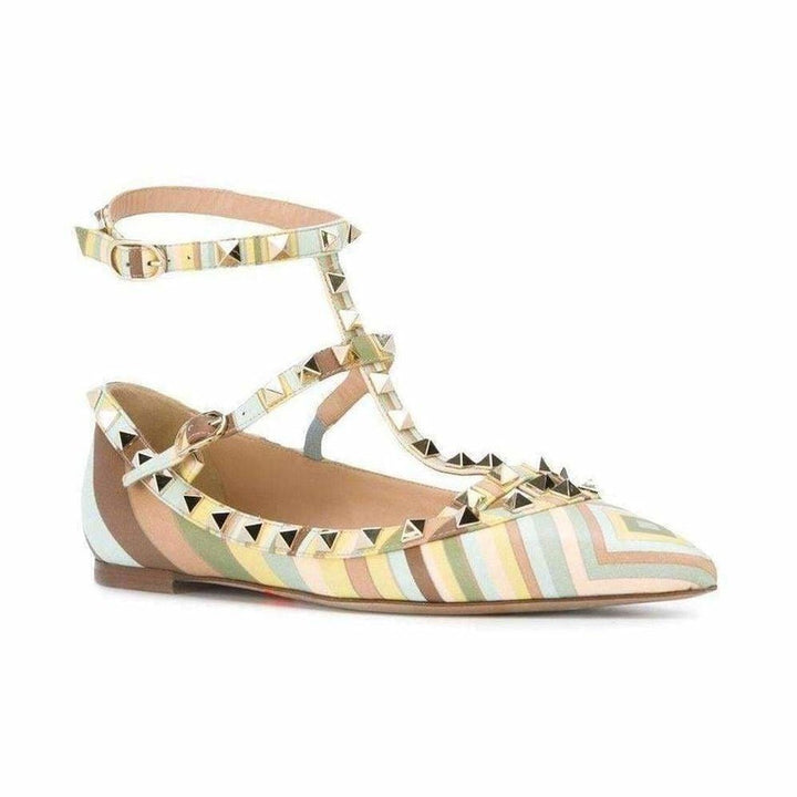 Rockstud T-Strap Ballerina Native Couture