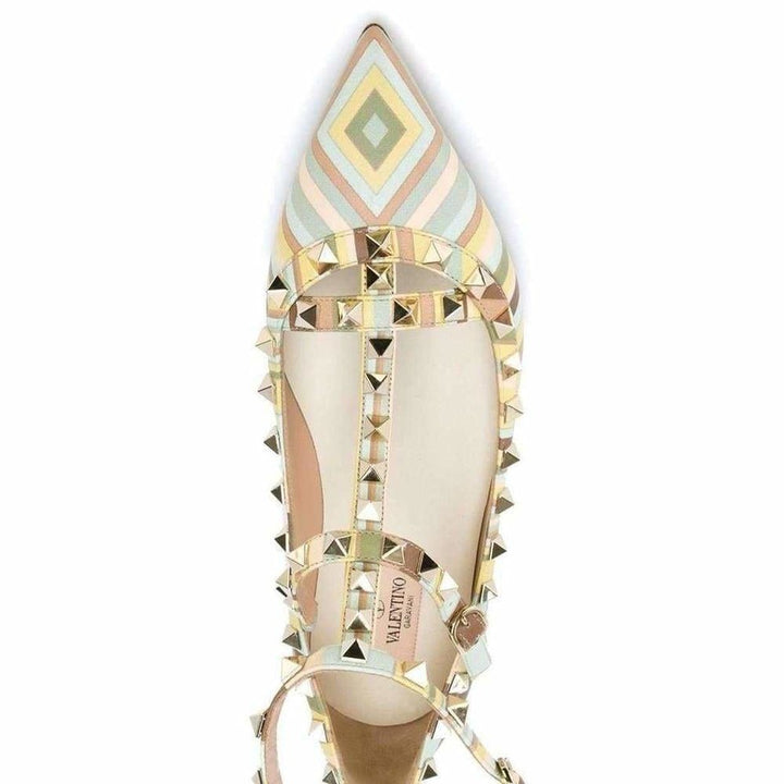 Rockstud T-Strap Ballerina Native Couture
