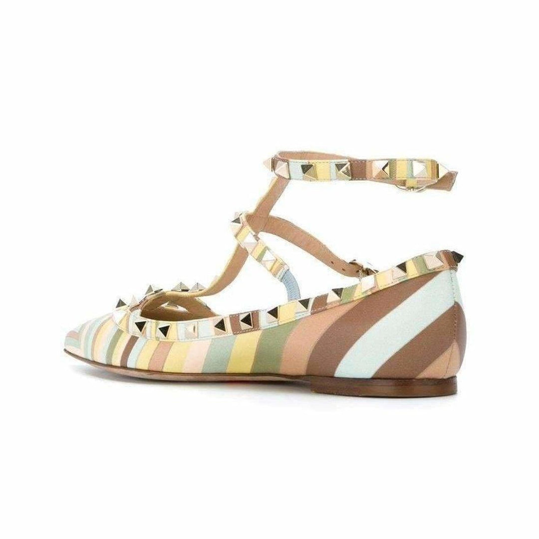 Rockstud T-Strap Ballerina Native Couture
