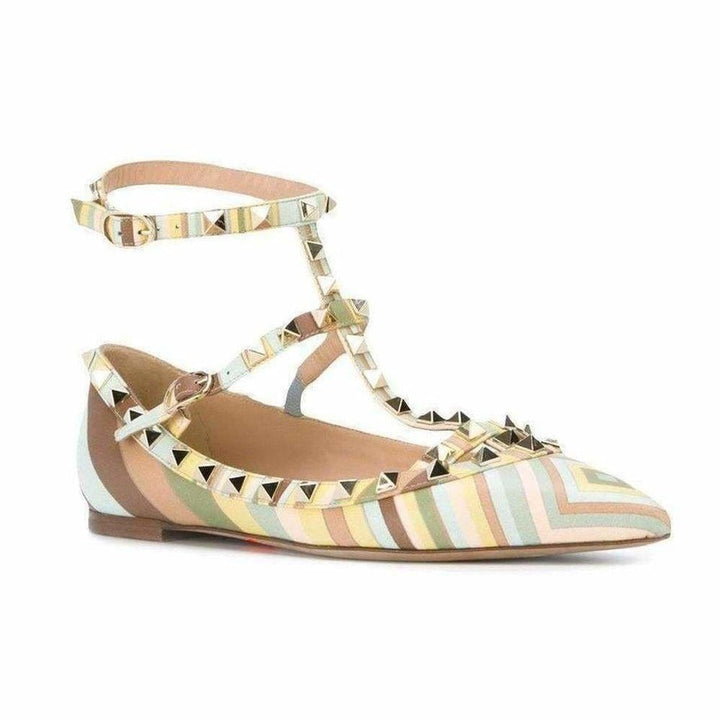 Rockstud T-Strap Ballerina Native Couture