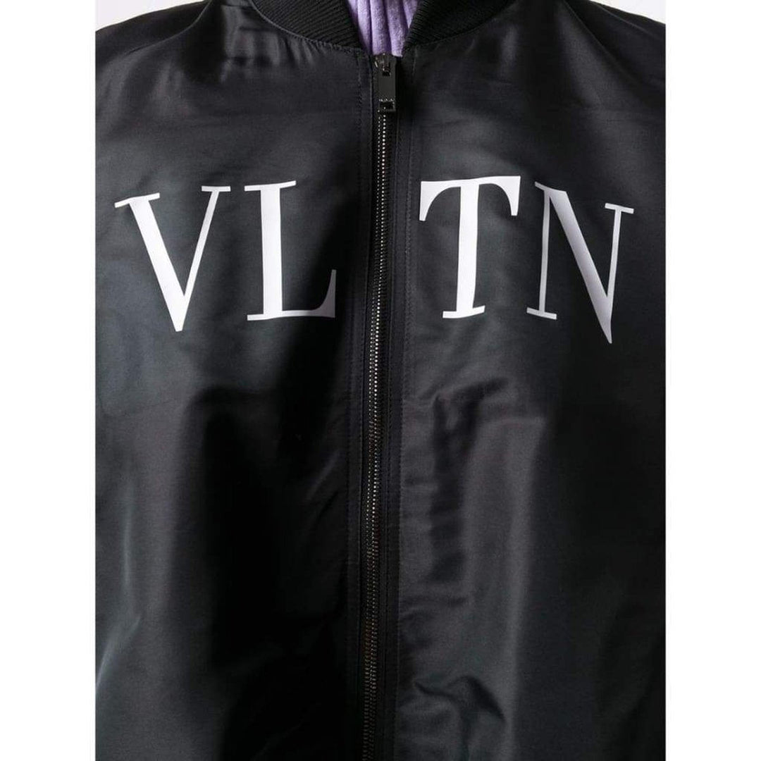 Ruched Printed Shell Bomber Jacket
