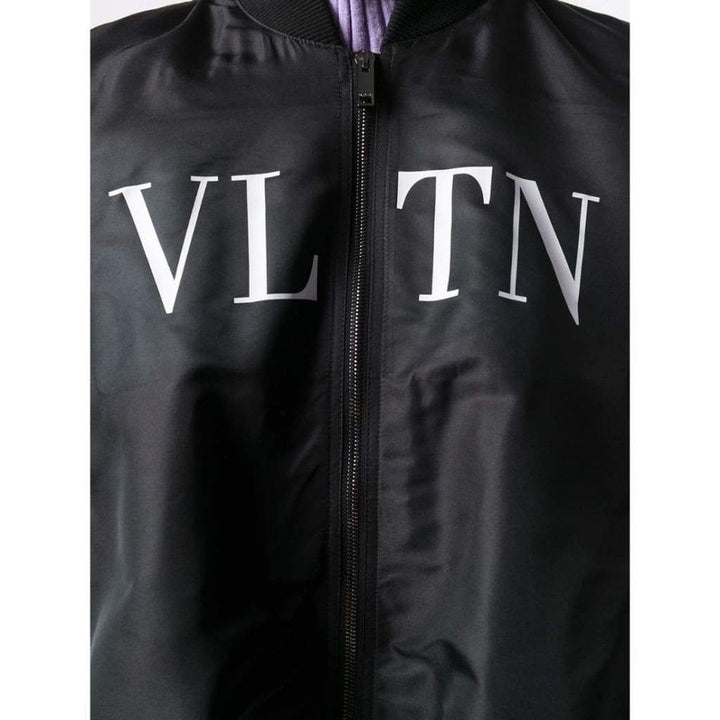 Ruched Printed Shell Bomber Jacket