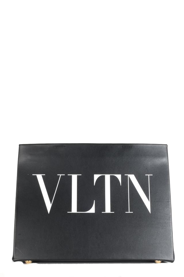 Valentino Shopping Tote Black Leather Shoulder Bag
