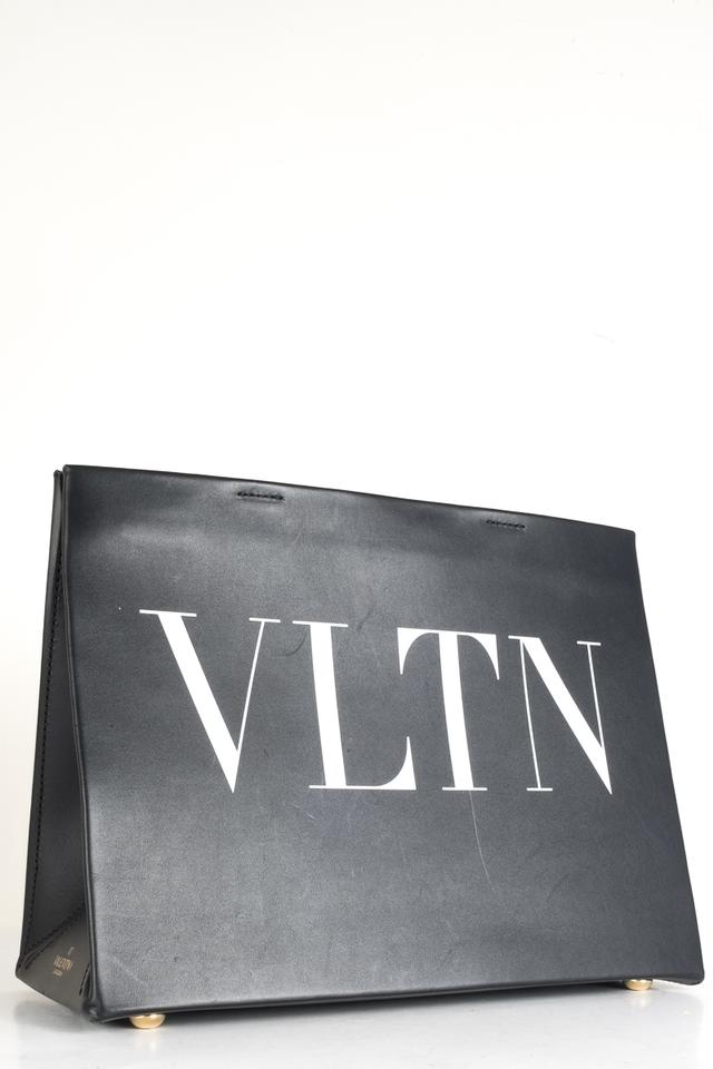 Valentino Shopping Tote Black Leather Shoulder Bag