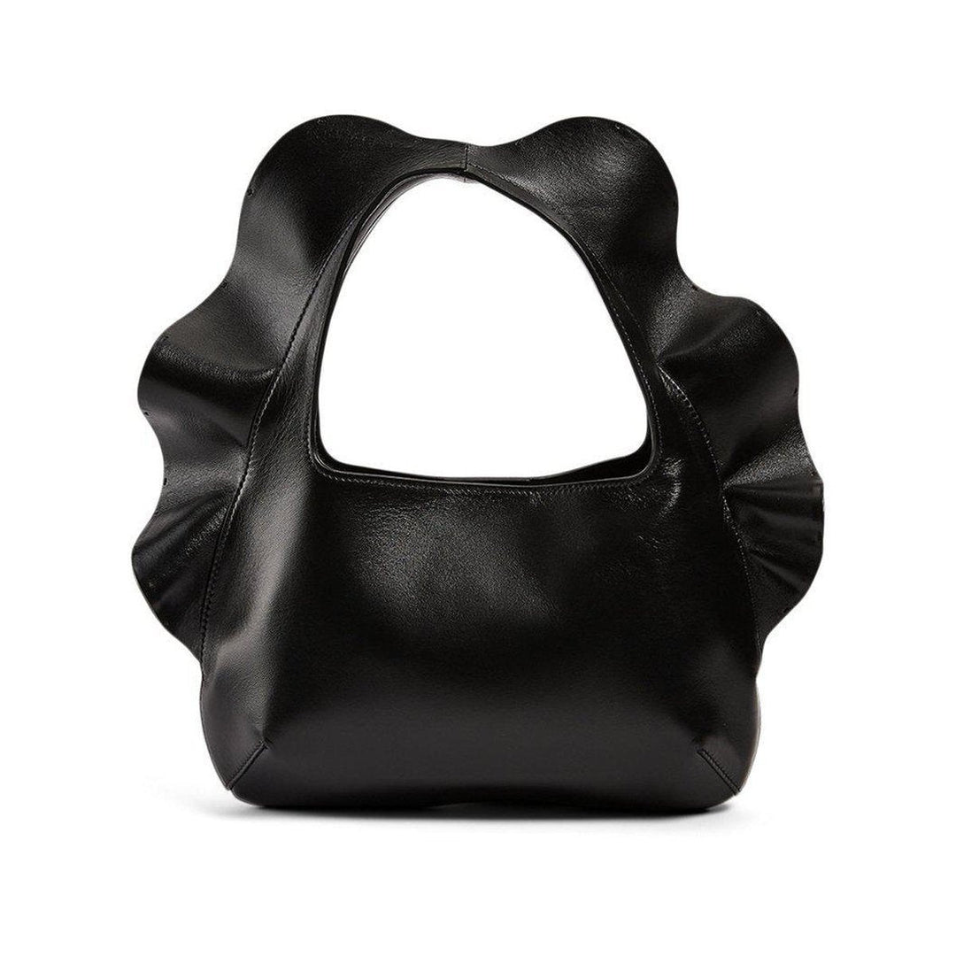 Valentino-Small Atelier Rouches 04 Edition Ruffle Leather Hobo Bag - Runway Catalog