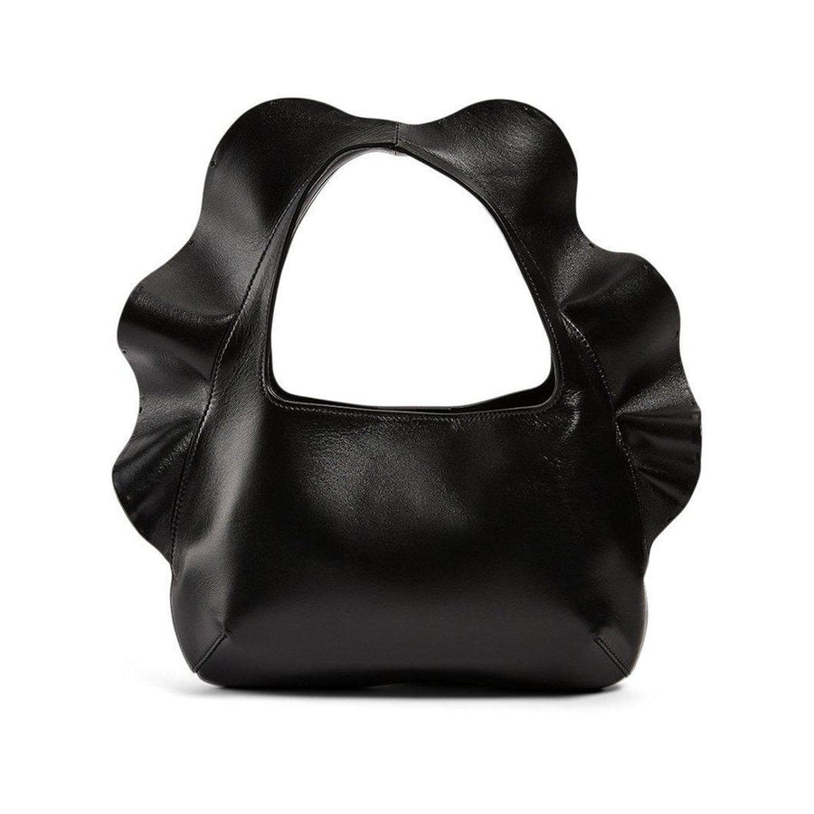 Valentino-Small Atelier Rouches 04 Edition Ruffle Leather Hobo Bag - Runway Catalog