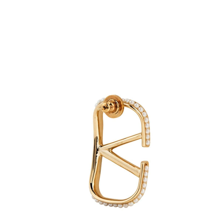 VLOGO Pendant Earrings With Faux Pearls