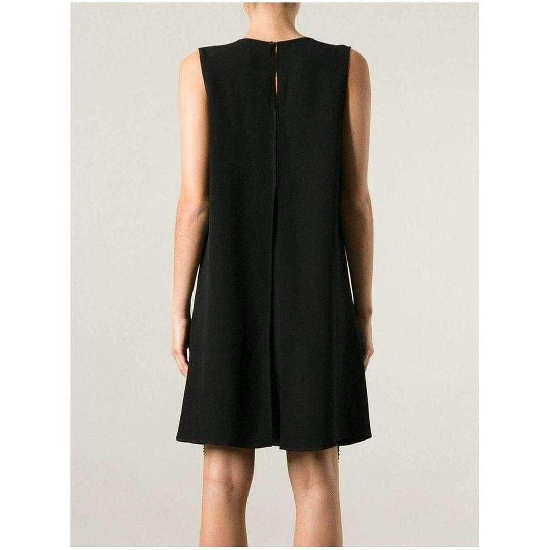 Black Embellished Silk Cocktail Dress