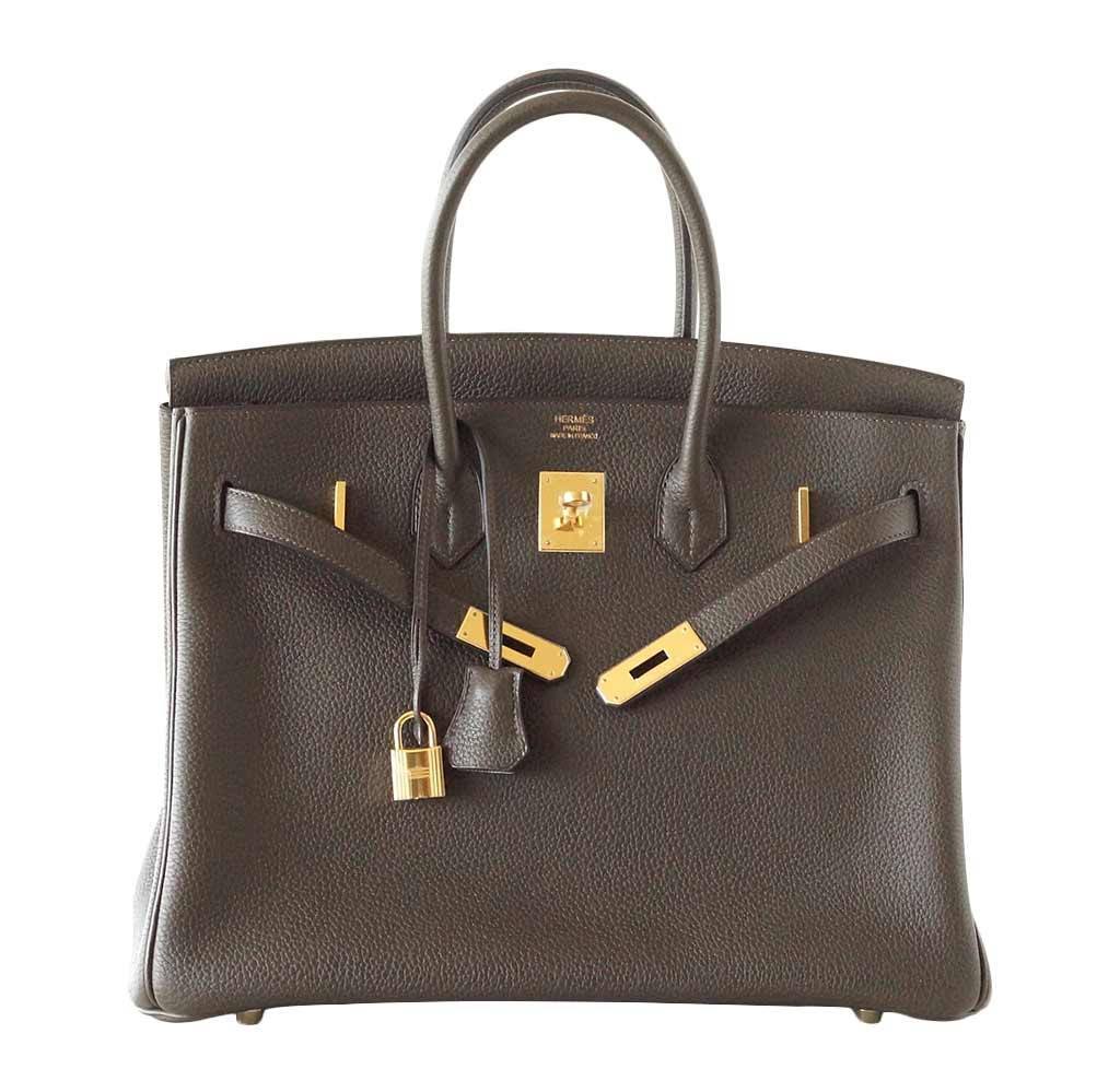 Hermès Birkin 35 Vert Bronze Bag