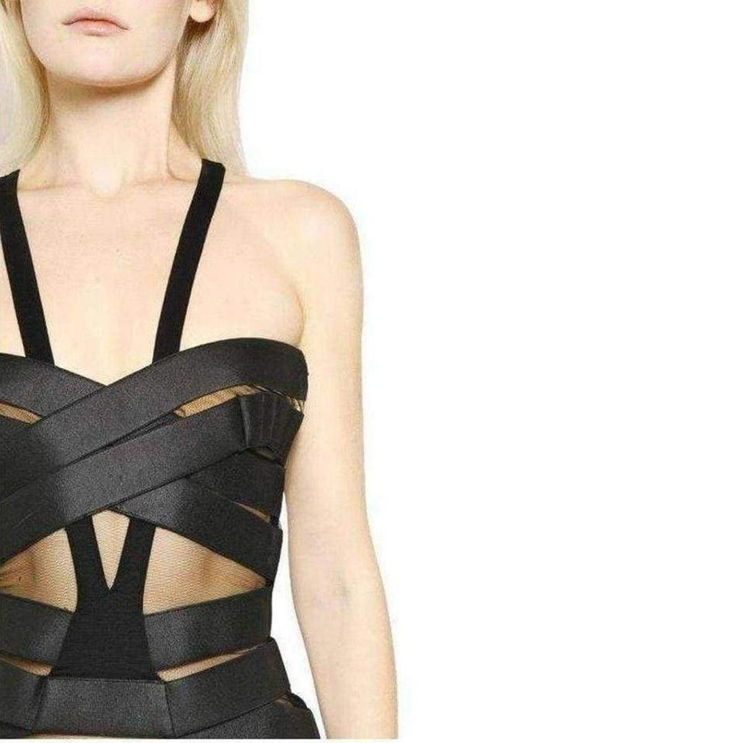 Black Crisscross Cocktail Dress