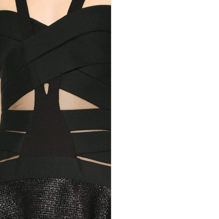 Black Crisscross Cocktail Dress