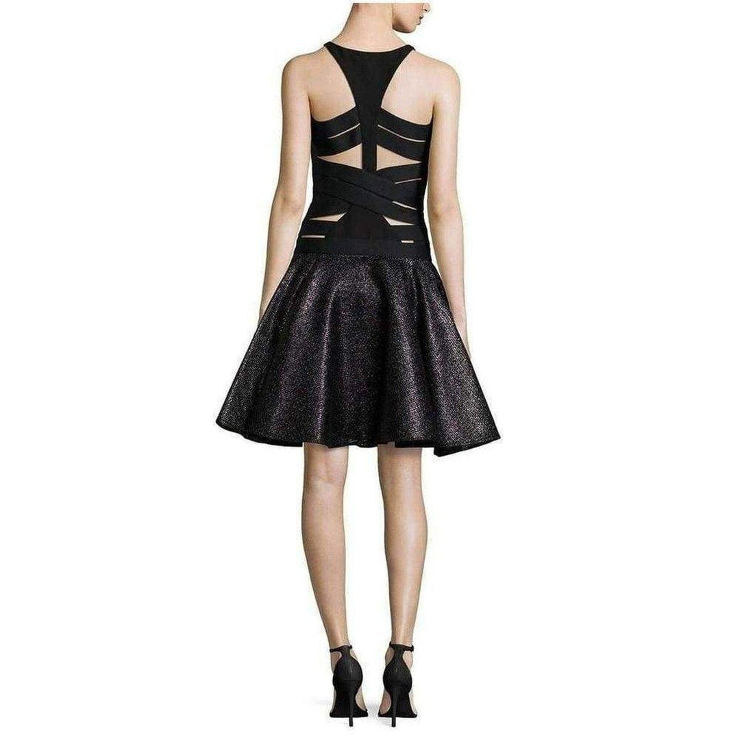 Black Crisscross Cocktail Dress