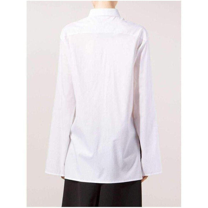 Embroidered White Placket Shirt