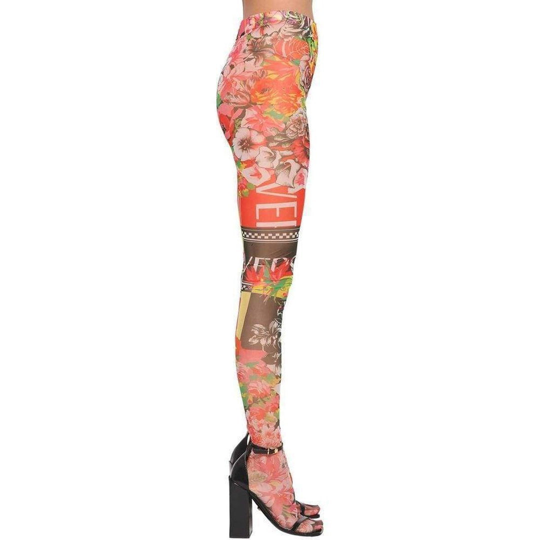 Sheer Printed Stretch Tulle Leggings