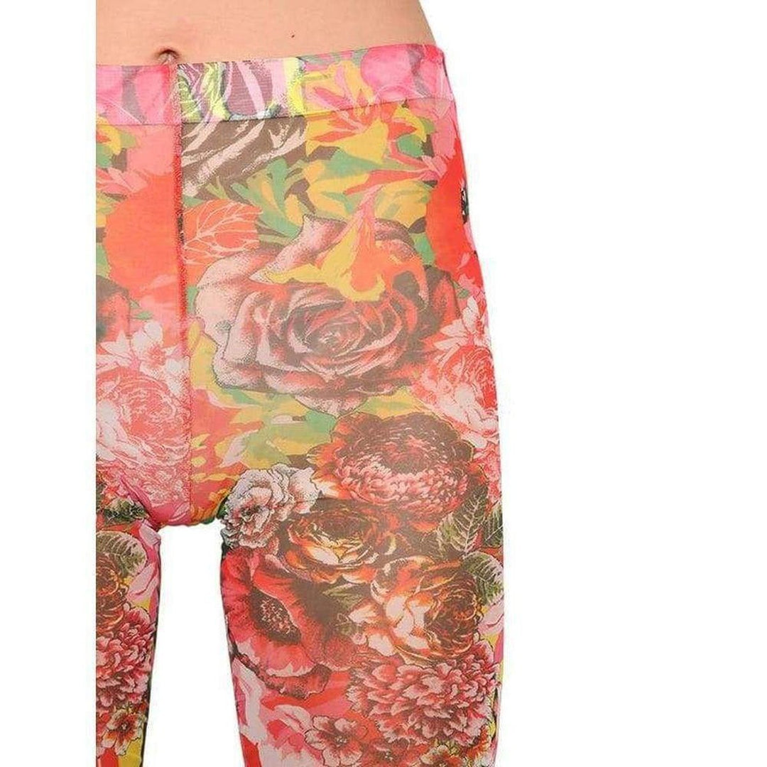 Sheer Printed Stretch Tulle Leggings