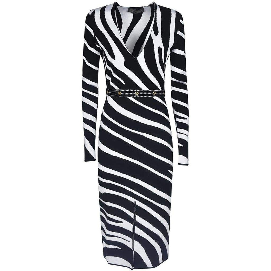Versace-Zebra Print Sweater Dress - Runway Catalog