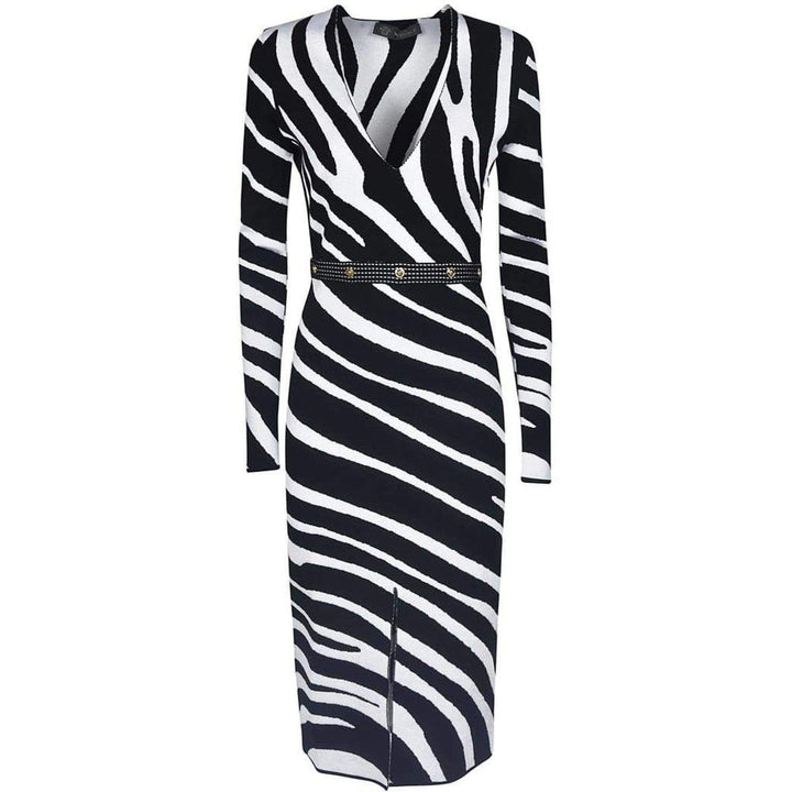 Versace-Zebra Print Sweater Dress - Runway Catalog