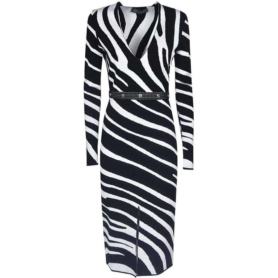 Versace-Zebra Print Sweater Dress - Runway Catalog