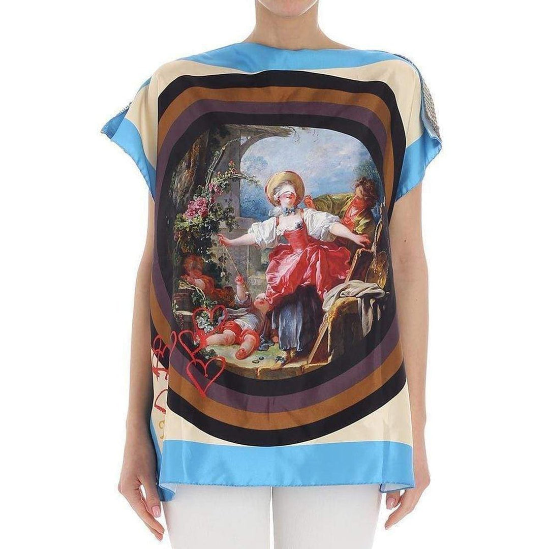 Blue Fragonard Square Unisex T-shirt