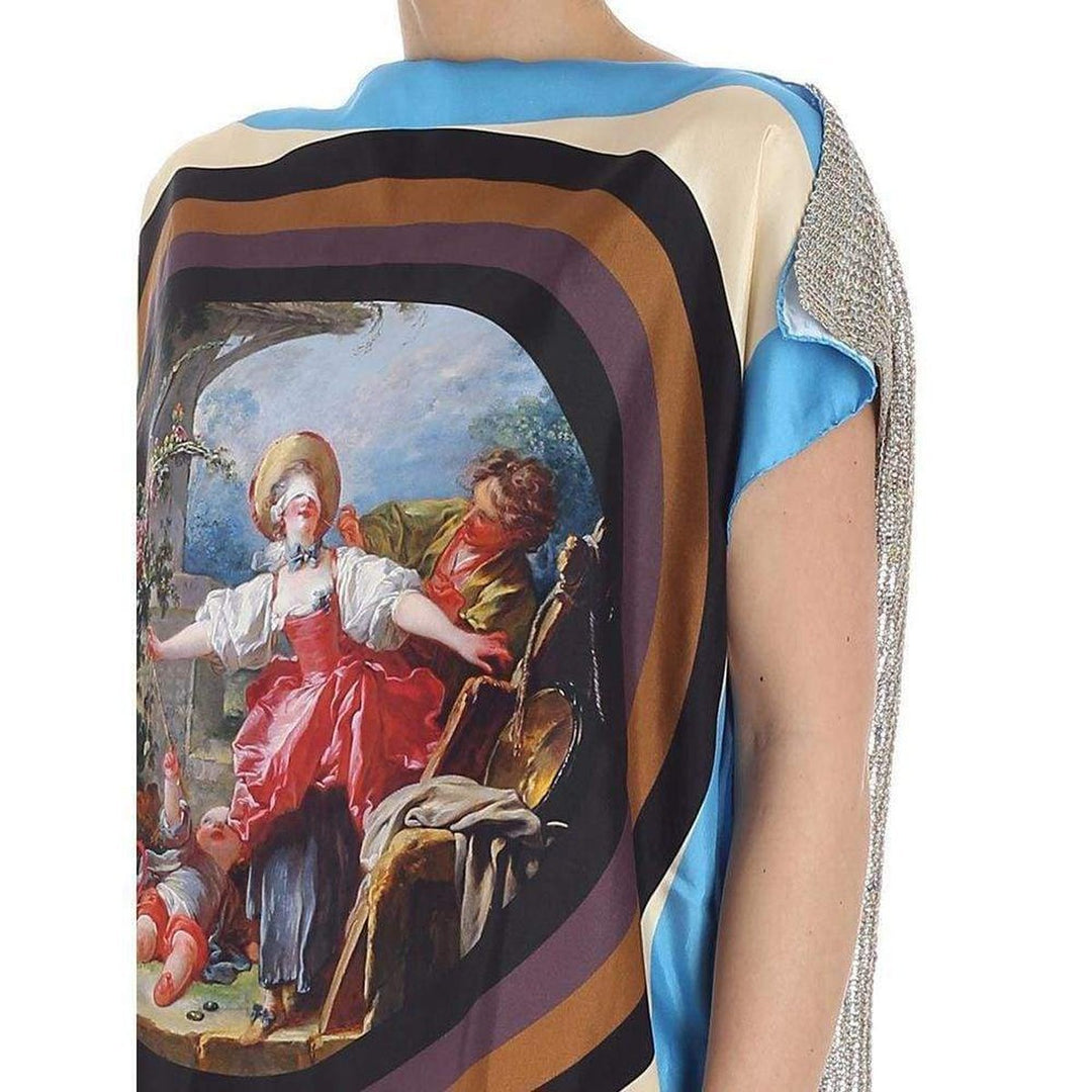 Blue Fragonard Square Unisex T-shirt
