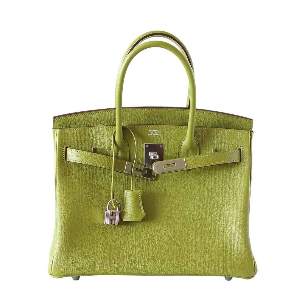 Hermès Birkin 30 Vert Anis Chevre Bag